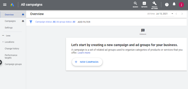11 Set up New Google Ad Campaign